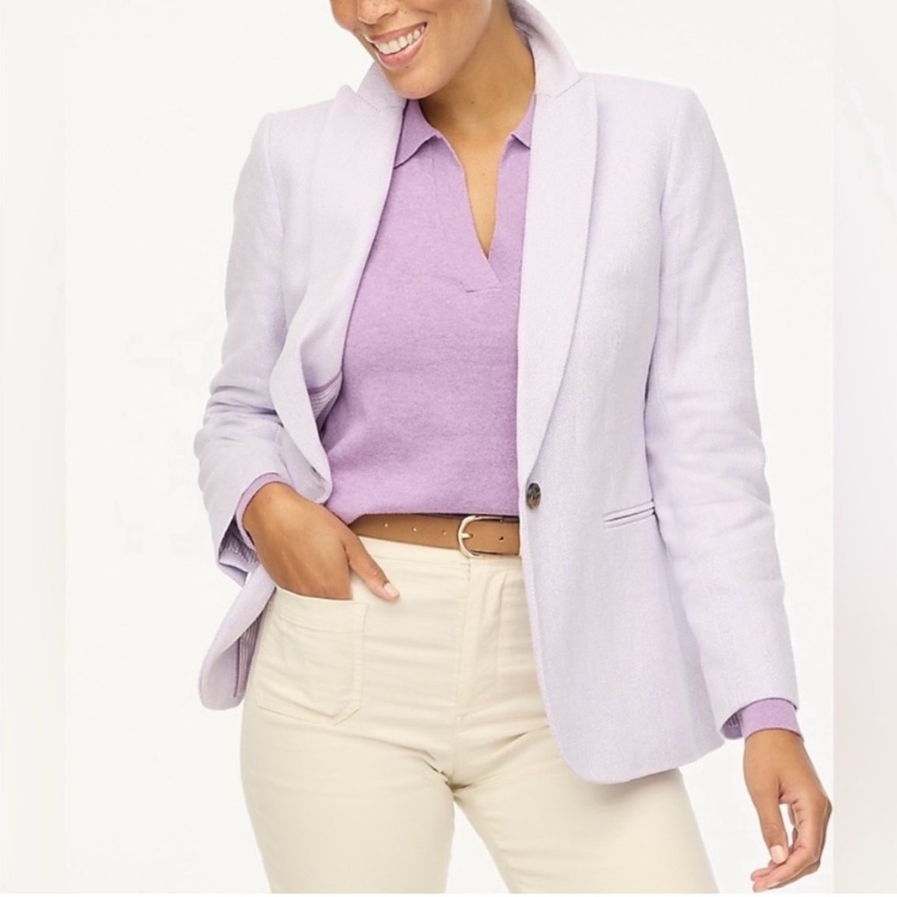 J. Crew Factory Lilac Herringbone Blazer 12P *NWT*